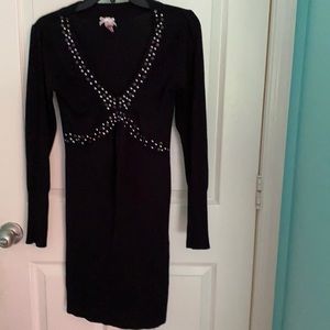 Derek heart studded black dress size medium